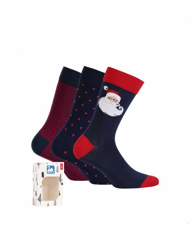 Karácsonyi zokni W94.P55 3 pár Dots socks - 1