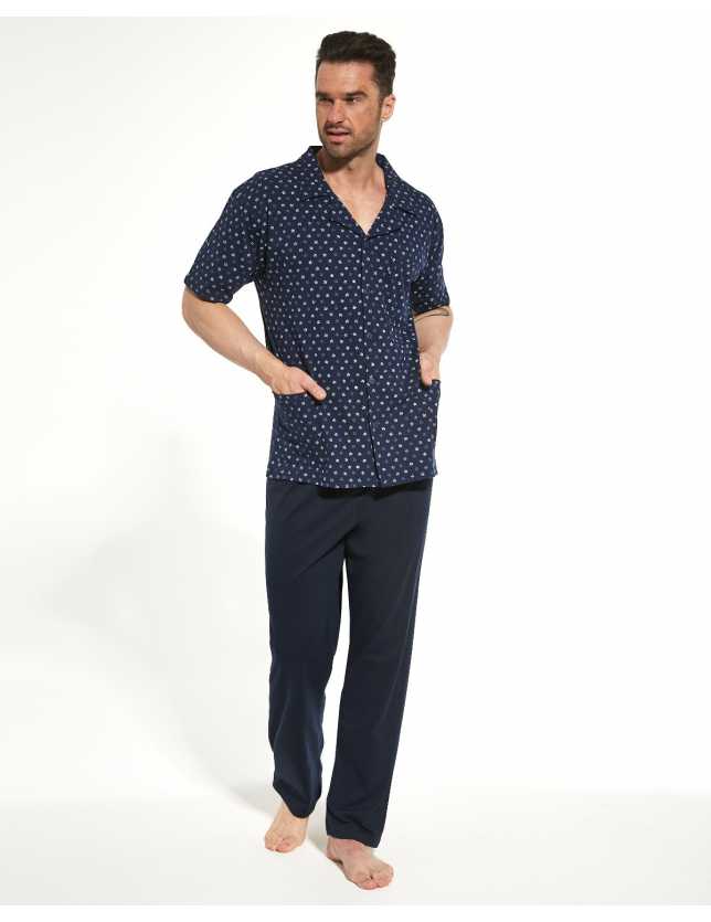 Nagyméretű gombos férfi pizsama 318/47 kr/r M-2XL - 1