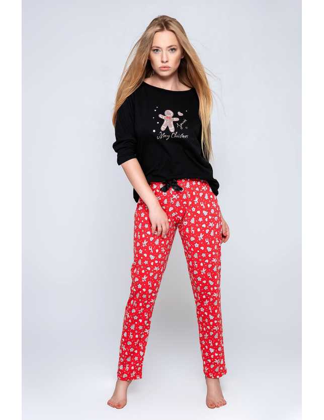 Karácsonyi női pizsama Sammy 3/4 Christmas S-XL - 1